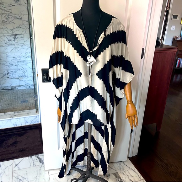 Unique Boho designer, hi low top tunic, boho, animal print, Art to wear, artsy - Picture 1 of 16
